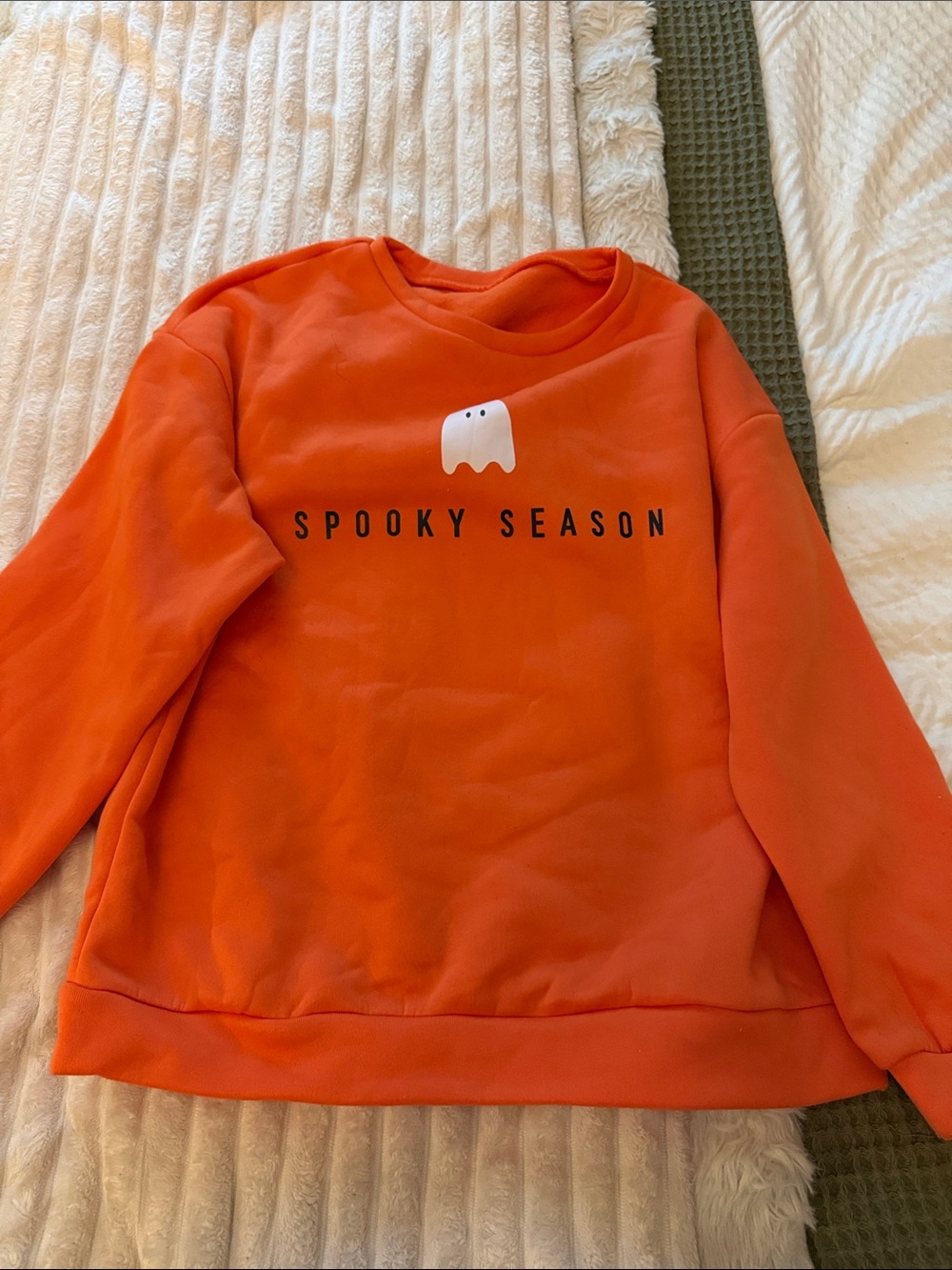 Orange "Spooky Season" Graphic Sweatshirt